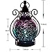 Valery Madelyn Moroccan Lanterns Decorative Indoor Color Changing, Hanging Halloween Lantern Decorations for Home Lamp Gothic Decor, Mercury Glass Sphere Globe Light, 2 Timer Modes 10.5 inch