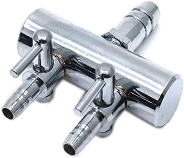 Dahszhi Stainless Steel Aquarium 2-Way Air Flow Lever Valve Fish Tank Air Pump Splitter Distributor