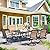 BUPPLEE 7-Piece Outdoor Patio Dining Set with 6 Swivel Rocker Chairs, Rectangular Metal Table with Umbrella Hole, 6-Person Patio Table and Chairs for Backyard, Poolside, Balcony and Garden Brown