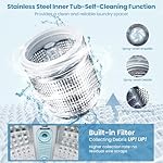 Nictemaw Portable Washing Machine, 20Lbs Capacity Portable Washer with Drain Pump, 4 Wash Programs 4 Water Levels 3 Water Temperatures, 2.8 Cu.ft Compact Washer Machine for Apartment, Dorm, Rvs - Image 4