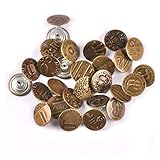 Größe: 17/20mm NK 20 Teile/Satz 17/20mm zufällige Mischmetallknöpfe Kleidung Zubehör Bronze Jean Buttons for Handwerk Nähen Kleidung Taschen Y816 (Color : Mix, Size : 17mm)