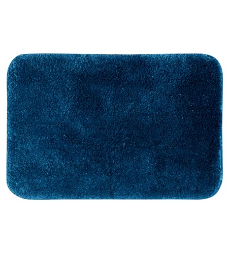 Image of Pano Microfiber Anti-Slip Bathmat Set with Contour Mat Turquoise | Pack of 2 (50x75 cm & 50x50 cm) | Non-Slip Quick-Drying Mats for Shower, Bathroom & Kitchen | Vibrant Color