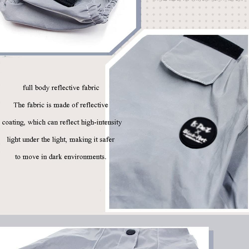 Imperméable pour Chien HYQHYXImperméable pour Chiot | Capuche d'extérieur réfléchissante | Imperméable Pliable avec Protection Coupe-Vent à Quatre Jambes(Color:XL,Size:)