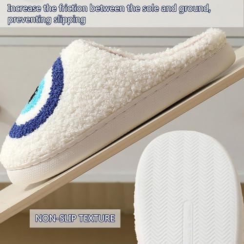 Cartoon Slippers for Women Men, Soft Fluffy Warm Lightweight Non-Slip Cute House Slippers Slip-On Cozy Indoor Outdoor Heart Meet Ne at Night Mushroom Slippers4