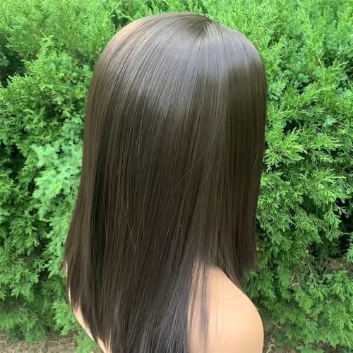 Perruque Lace Front sans colle à coupe superposée pour un volume naturel