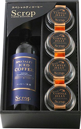 Scropギフトセット ボトルアイスコーヒー スマトラ 720ml×1本 コーヒーゼリー ×4個 [化粧箱] SG-C2 1枚目
