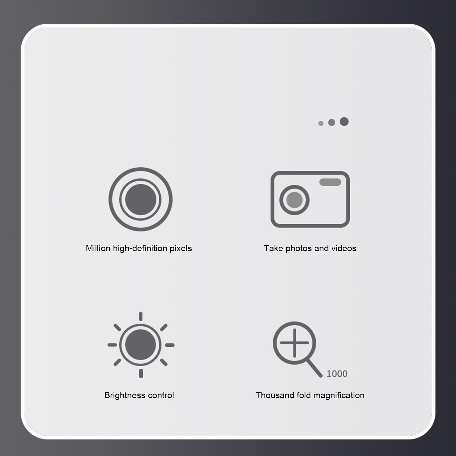 VBESTLIFE Tragbares Digitalmikroskop von WiFi 50x - 1600x Vergrößerung mit 2MP -Kamera, 8 LED -Leuchten Handheld USB Magnifier Kompatibel mit Smartphone -Computer