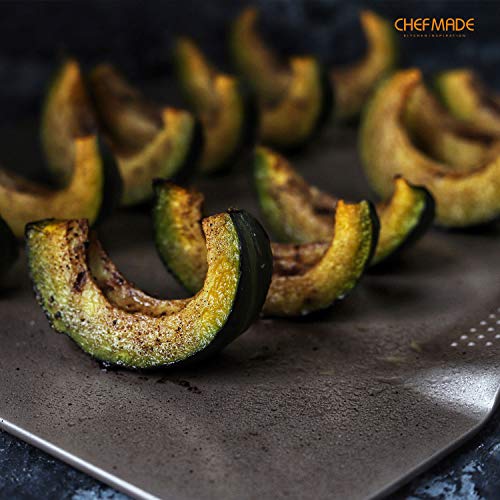 Chefmade Cookie Sheet Pan, 12-Inch One-Handed Gripping Non-Stick Rimless Bakeware For Oven Baking 11.4" X 12.8"X 0.6" (Champagne Gold) #TOP4