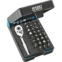 ３３本セットです。 Amazon | HAZET(ハゼット) ラチェットハンドル付 ビットセット差込角