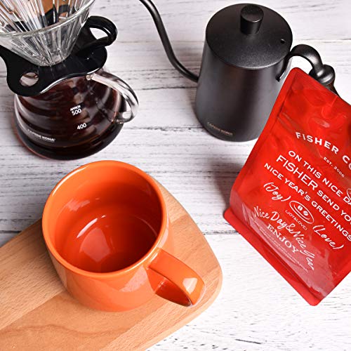 Bosmarlin Glossy Ceramic Coffee Mugs Set Of 2, Tea Cup For Office And Home, 18 Oz, Suitable For Dishwasher And Microwave(Orange, 2) #TOP3