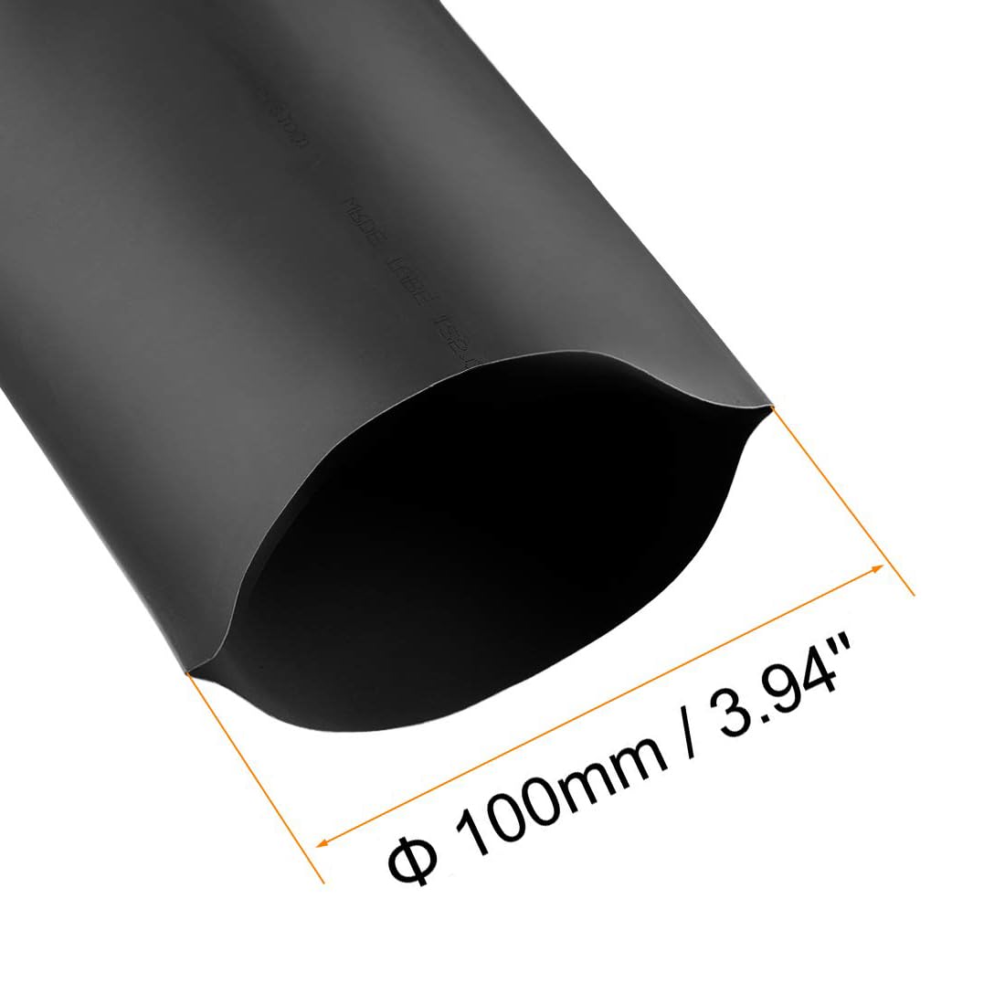 Unifizz Heat Shrink Tubing 100mm Dia 162mm Flat Width 2:1 Ratio Shrinkable Tube Cable Sleeve 1m - Black - Image 2