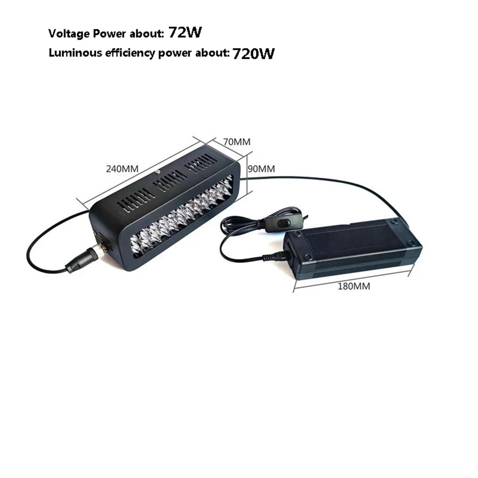 Lámpara de curado UV LED Lámpara de curado Gel UV 720 W, 395 NM, 405 y 365, for Impresora 3D serigrafía Tinta, con Ultravioleta Aceite(365nm)