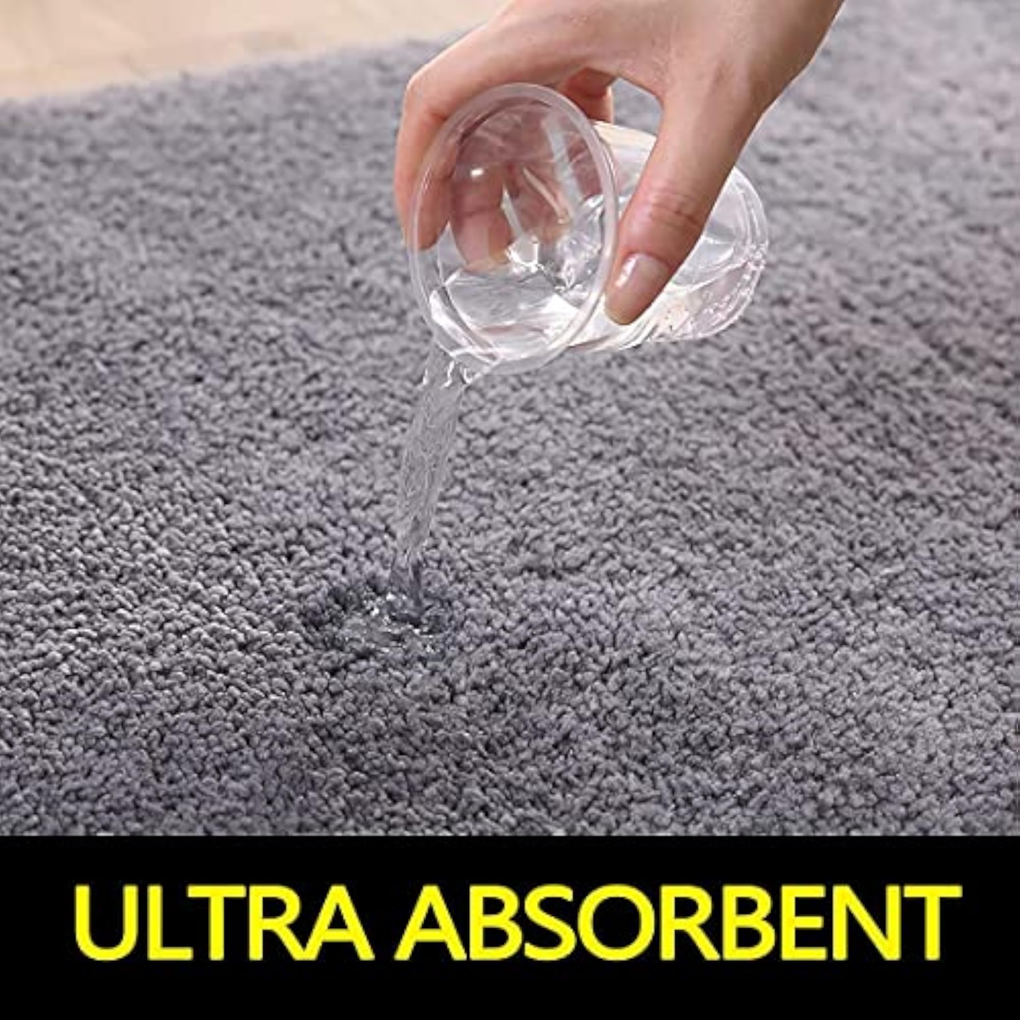 Anti-Slip Microfibre Bathmat, Dark Grey