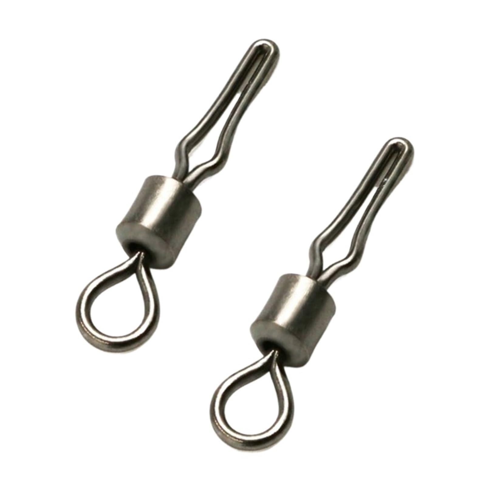 100 Uds. Giratorios con Clip de línea lateral, anzuelos colgantes for pesca y conector de basura, barril giratorio, suministros de pesca(6-)