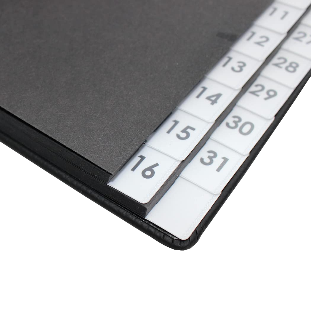 Classificatore con indice 1 – 31 NERO Custodia in pelle bovina pieno