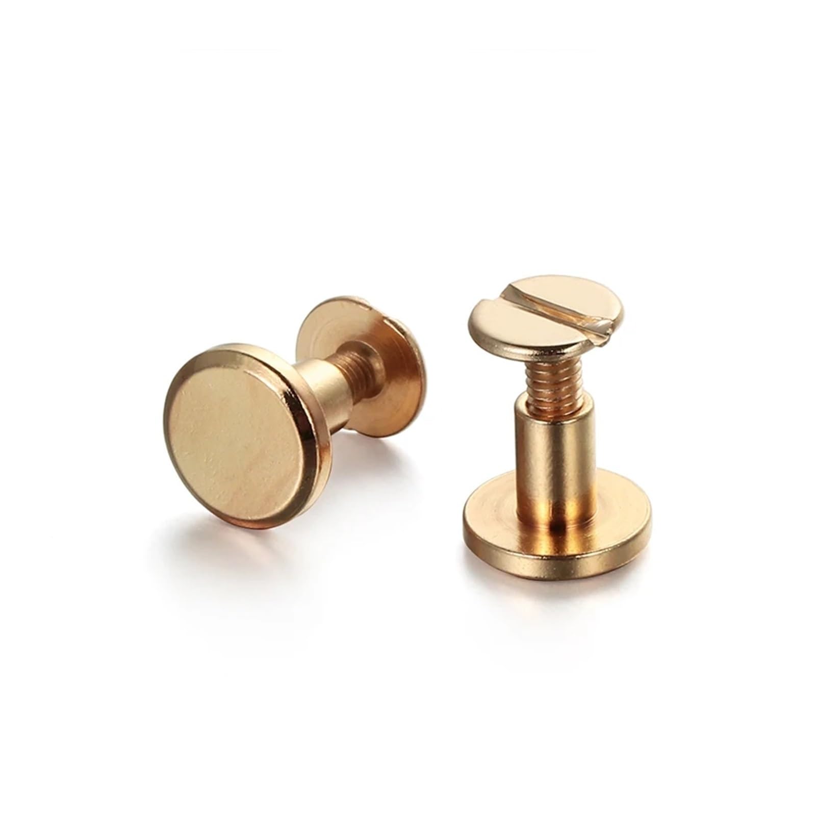 Remaches para artesanías de cuero 10 juegos de remaches redondos de cabeza plana, equipaje de Metal, tornillo for manualidades de cuero, uñas, doble curva, bolsa de ropa, zapatos, correa de cinturón,