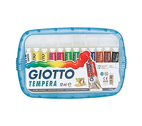 Giotto 304000 Tubetti Tempera - Confezione da 12 Pezzi