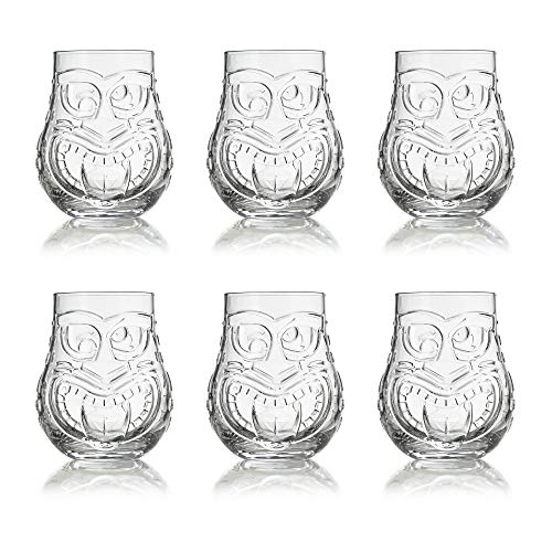 Libbey Vaso Tiki Split - 470 ml / 47 cl - 6 Unidades - Resistente al lavado en lavavajillas - Diseño alegre Cover