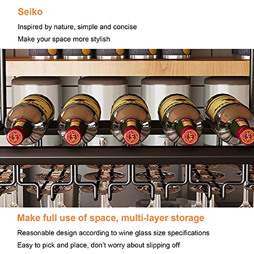 Soporte para botellas de vino colgante de hierro forjado miniatura 3