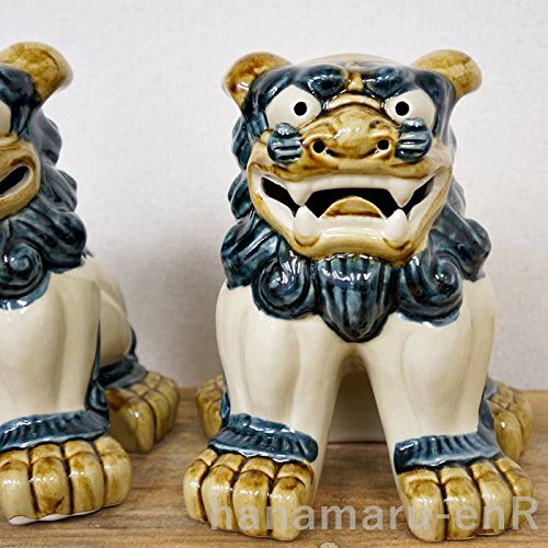 ブルーシーサー やちむん 陶器置物 本田星陶所】ブルーシーサー（ペア） | 藤巻百貨店