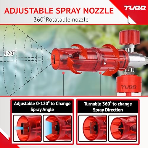 Image of TUQO Mini Foam Cannon Pro with 1 /4 Quick Connector | Adjustable Snow Foam Lance, Car Wash Soap Dispenser for Thick Foam | 1.25mm Orifice | No Water Dilution Needed | TLF400