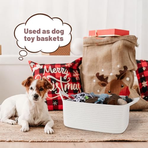 Image of OIASKET Gift Basket Empty with Handle, Small Woven Baskets for Gifts Empty | 13.6 inchx10 inchx5.9 inch, Baby Shower Toy Storage Baskets, Dog Toy Storage for Organizing, with Gift Bag Ribbon Tissue Paper
