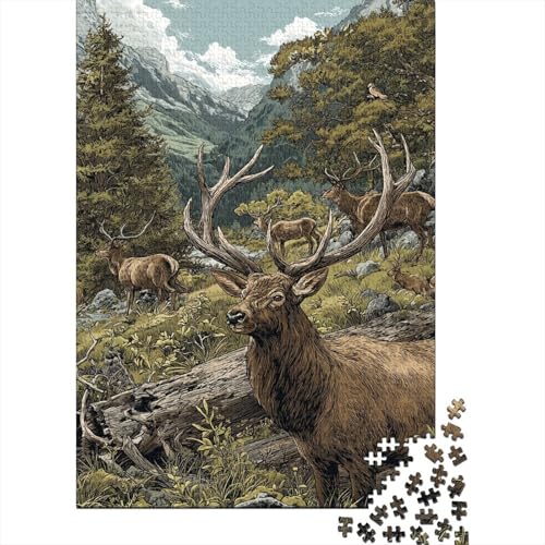 Rompecabezas de montaña de 1000 piezas de arte para adultos aficionados al rompecabezas de 70x50cm