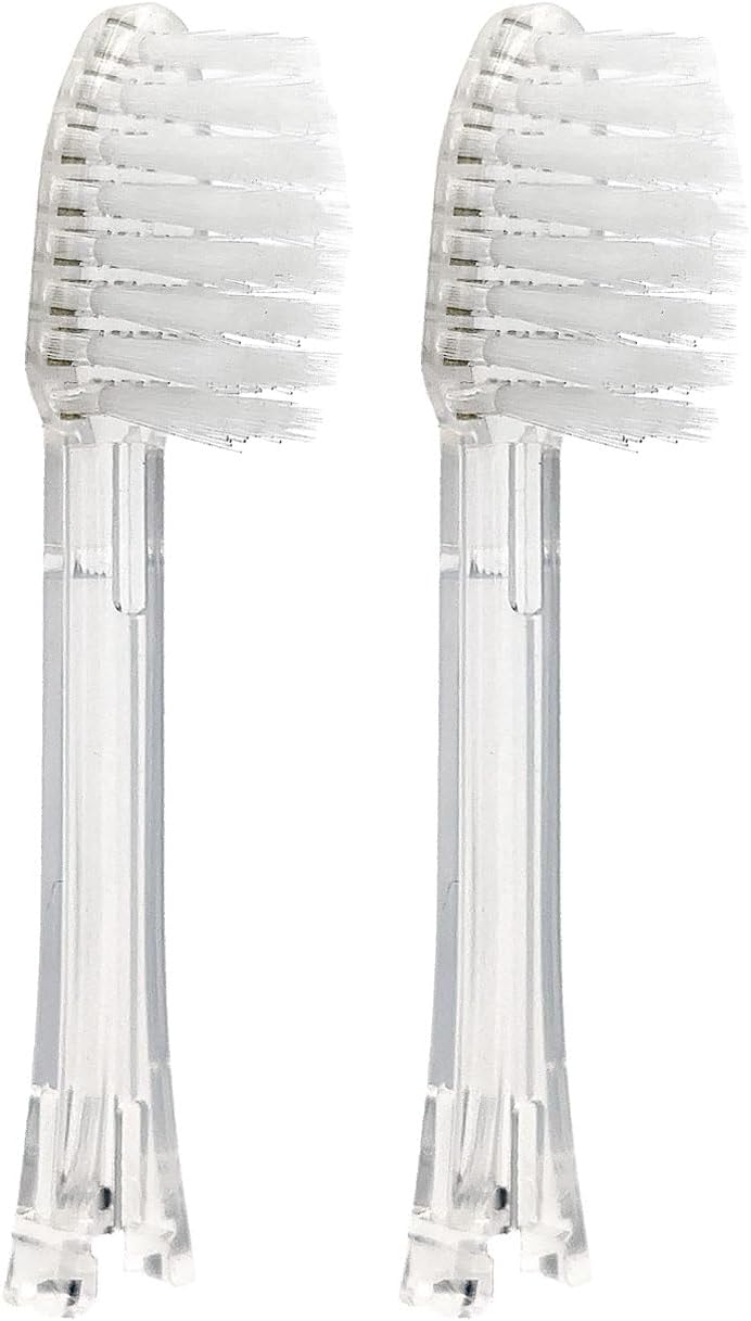 IONPA [Regular - Clear] Replacement Brush Head, 2pcs/Pack, Made in Japan IONIC KISS You, hyG, Extended Filament, Floss Action