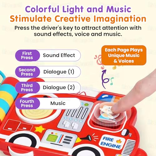 Image of Kidology Beep Montessori Car Book Toy for Toddlers | Interactive Police Car Activity Book with Lights, Music & Sound Effects | Educational Sensory Toy for Babies & Kids