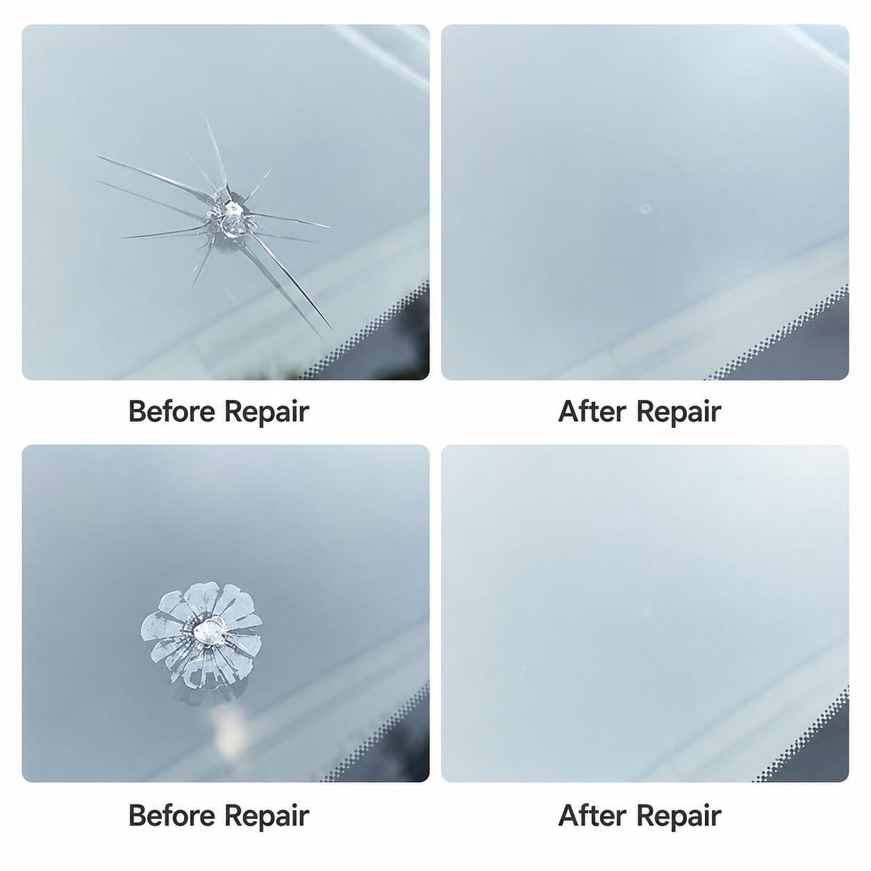 Kit de reparación de parabrisas con bomba de inyección de acero inoxidable, herramienta de reparación automática de grietas de vidrio para varias aplicaciones, fácil de usar y duradero