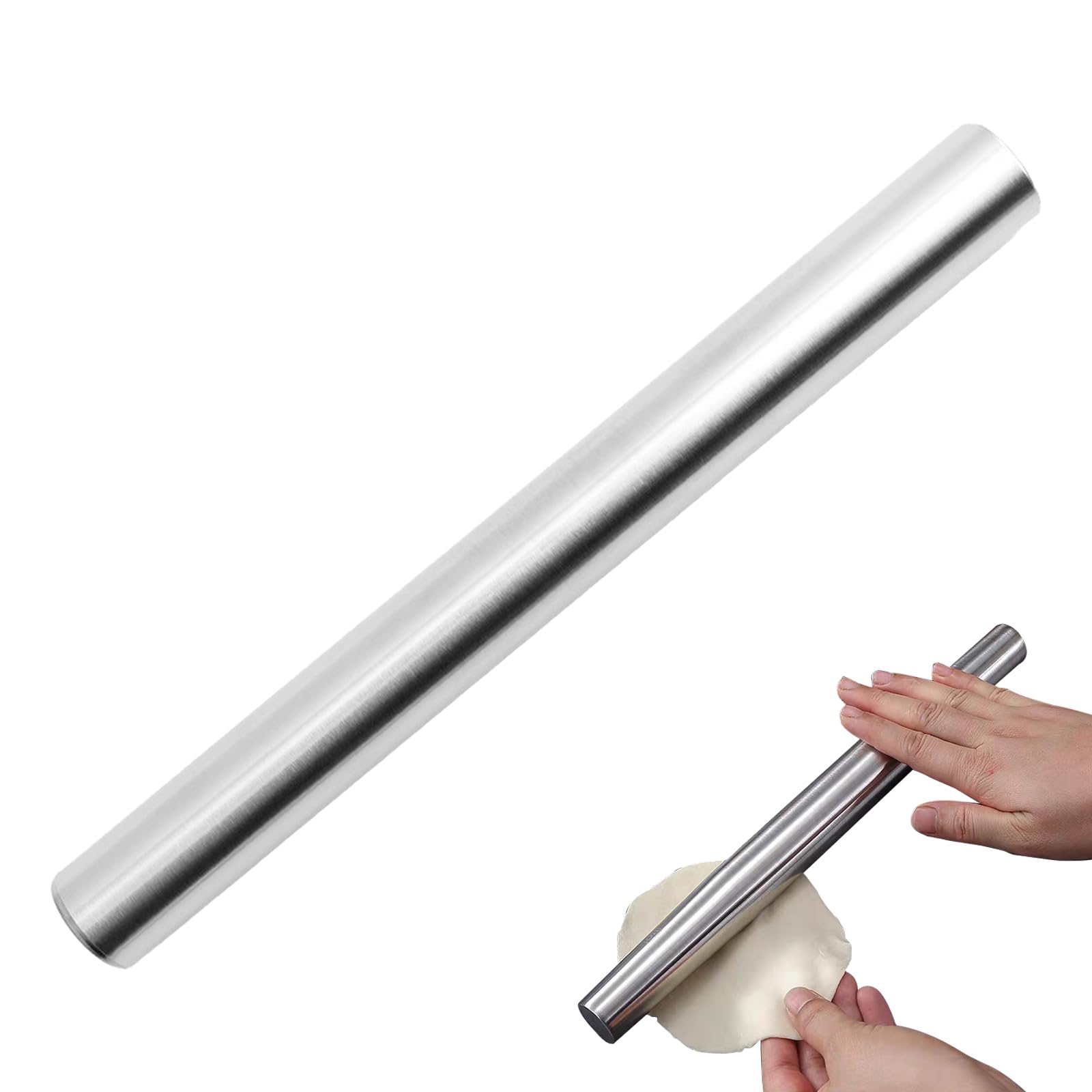 麺棒⓹ Amazon | めん棒 ステンレス 麺棒 キッチン用品 パン作り道具 25.4CM