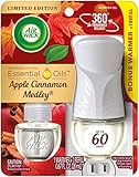 Air Wick Plug in Scented Oil Starter Kit (Warmer + 1 Refill), Apple Cinnamon Medley, Air Freshener,...
