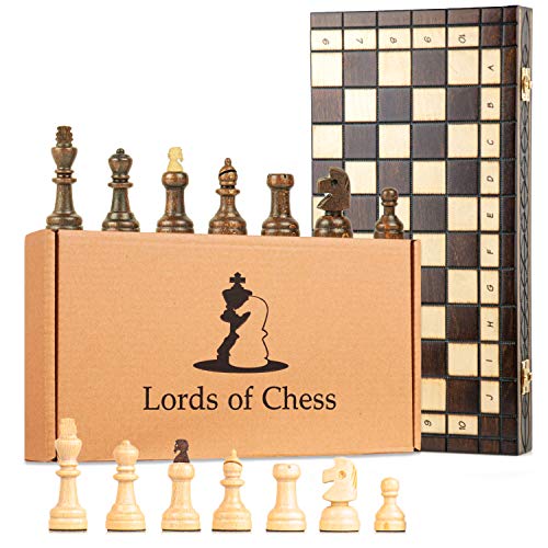 Echecs Jeu Echec Echiquier en Bois avec 100 Champs - Jeux d echec Chess Echequiers Pièces Grand pour Adulte Enfants échecs 40 x 40 cm