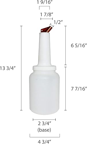 Miniatura 5 de TrueCraftware Juego de 3 botellas marrones de 2 cuartos de galón para verter y almacenar jugo de fruta y licor, suministros de bar, botellas de