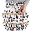 HICHBRLICH Egg Collecting Apron with 12 Deep Pockets Gathering Holding Farmhouse Fresh Eggs for Chicken Hen Duck Goose