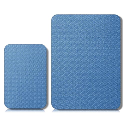 Veciado 2 Uds. Alfombrilla Silenciadora para Máquina de Coser Alfombrilla para Pedal Alfombrilla para Máquina de Coser Reduce Las Vibraciones Ruido Antideslizante Azul