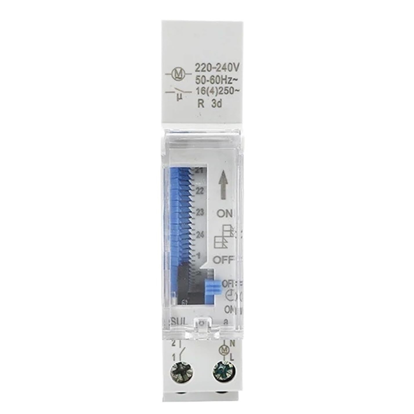 1PCS SUL180A Timer Switch 24 Hours Relay Analogues Electrical Programmable 220V 16A Battery Din Rail Mechanical