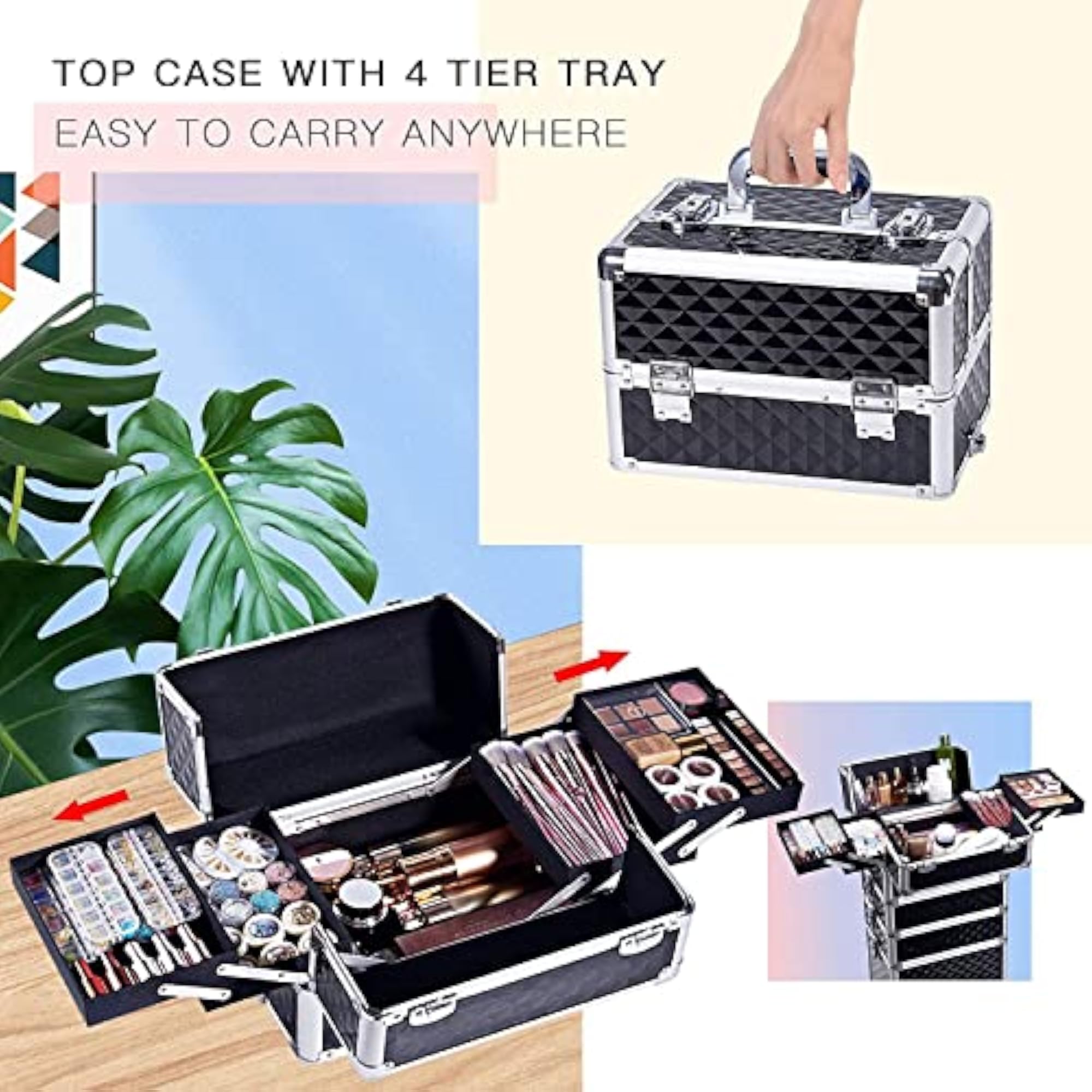 4 in 1 Jumbo Vanity Makeup Trolley for Artists