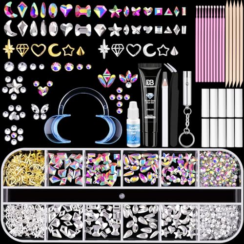 DAZZLEBRITE Tooth Gem Kit Bedazzling Crystal Tooth Gems Kit for Teeth