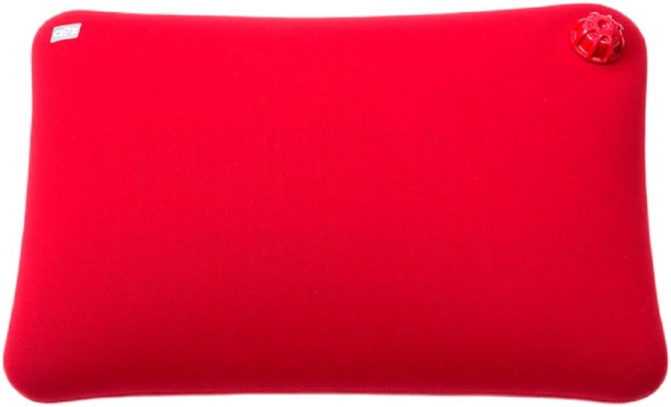 CLO'Z Yawaraka-Yutanpo Soft Hot-Water Bottle, Floor Cushion-Type (Without Hole), Red