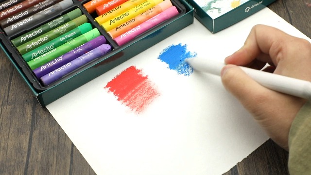 ※専用※ 新品未使用 ブンチョウ 文鳥クレヨン オイルパステル 55色 2点 パステル オイルパステル ブンチョウ ぶんちょう 16色 丸型 紙箱