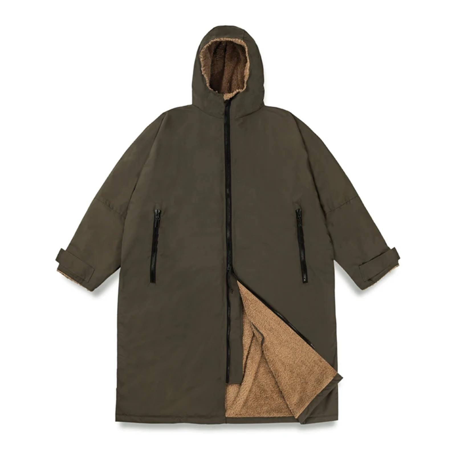 Albornoz para playa Bata impermeable for cambiarse de Surf, capa con capucha, playa, piscina, abrigo al aire libre, chaqueta lana cordero