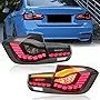 MOSTPLUS Led Tail light Assembly Compatible for BMW 3-Series F30 F35 F80 Sedan 2013 2014 2015 2016 2017 2018 6th Gen with Start-up Animation Rear Lamp (Set of 2) (Smock Tinted)