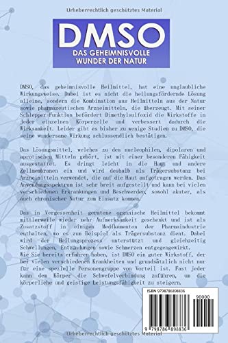DMSO - das geheimnisvolle Wunder der Natur: Wie Sie DMSO als natürliches Heilmittel anwenden können, um akute und chronische Schmerzen zu lindern und Entzündungen zu entgegenwirken