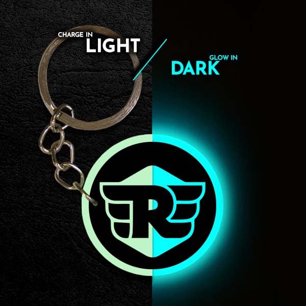 Image of Mi Glow Store Glow in Dark Keychain for Bike Men | Gift for Man | Bike Accessories | Charges in Light Glows in Dark | Key chain for Bike