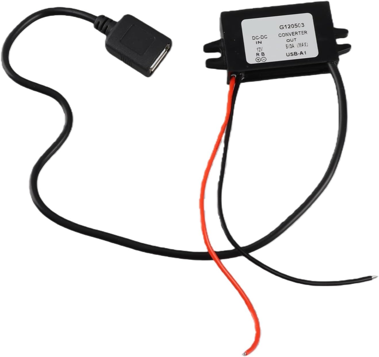 Eujgoov DC-DC USB Converter 12V to 5V 3A Step Down Power Supply Module Non-Isolated Step Down Module