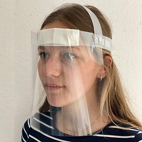 Preisvergleich Produktbild Wiederverwendbares Schutzvisier, individuell anpassbar, Schutzmaske, Spuckbarriere