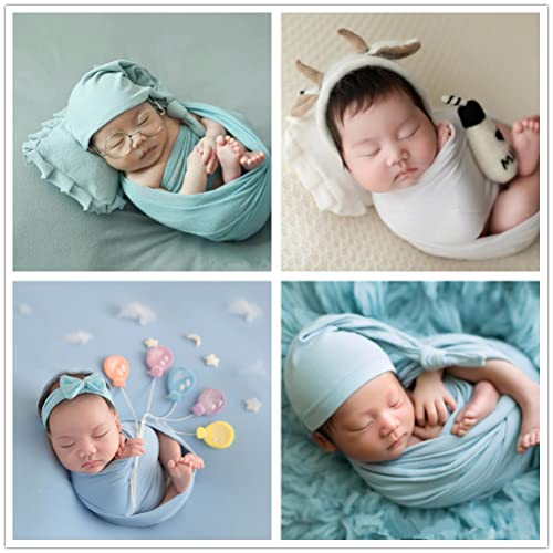 Newborn Baby Photo Props Blanket Stretch Without Wrinkle Wrap Swaddle For Boy Girls Photography Shoot (Beige) #TOP3