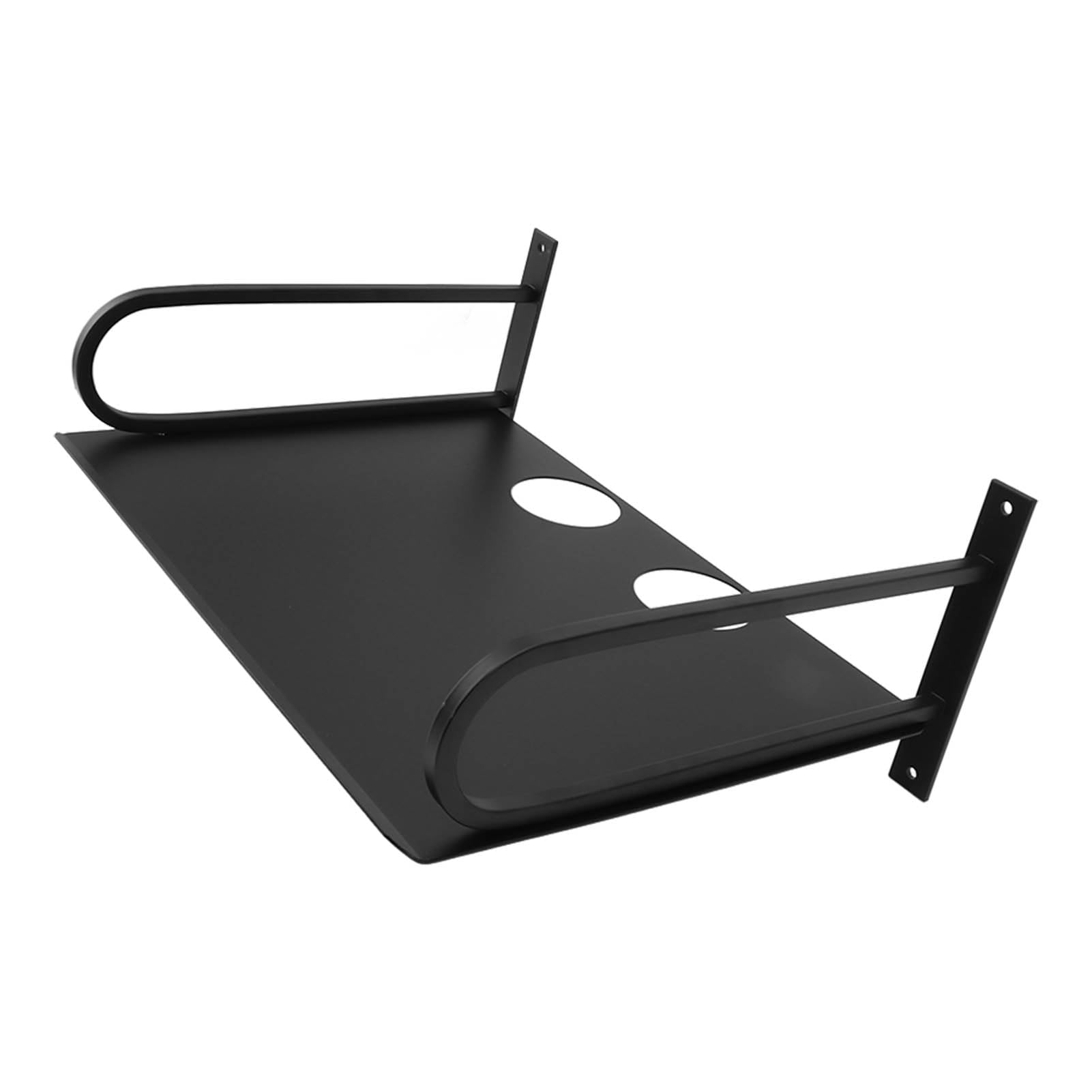 Étagère de projecteur, support de projecteur mural, étagère de projecteur flottante à fondu épais, étagère de projecteur murale en métal, bords arrondis pour boîtiers TV (noir)