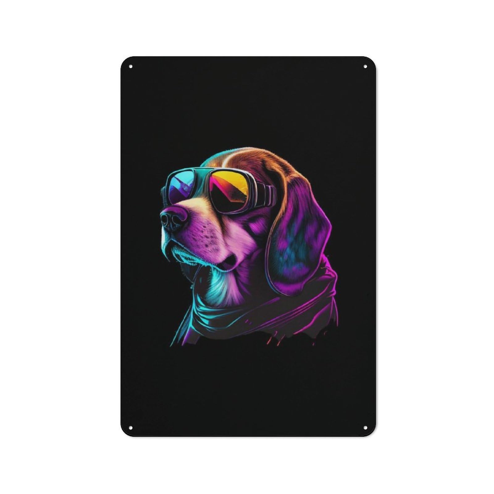 Junmoney Beagle Printed Metal Sign 30X20cm For Living Room Or Hallway, For Home Wall Decor Collectors